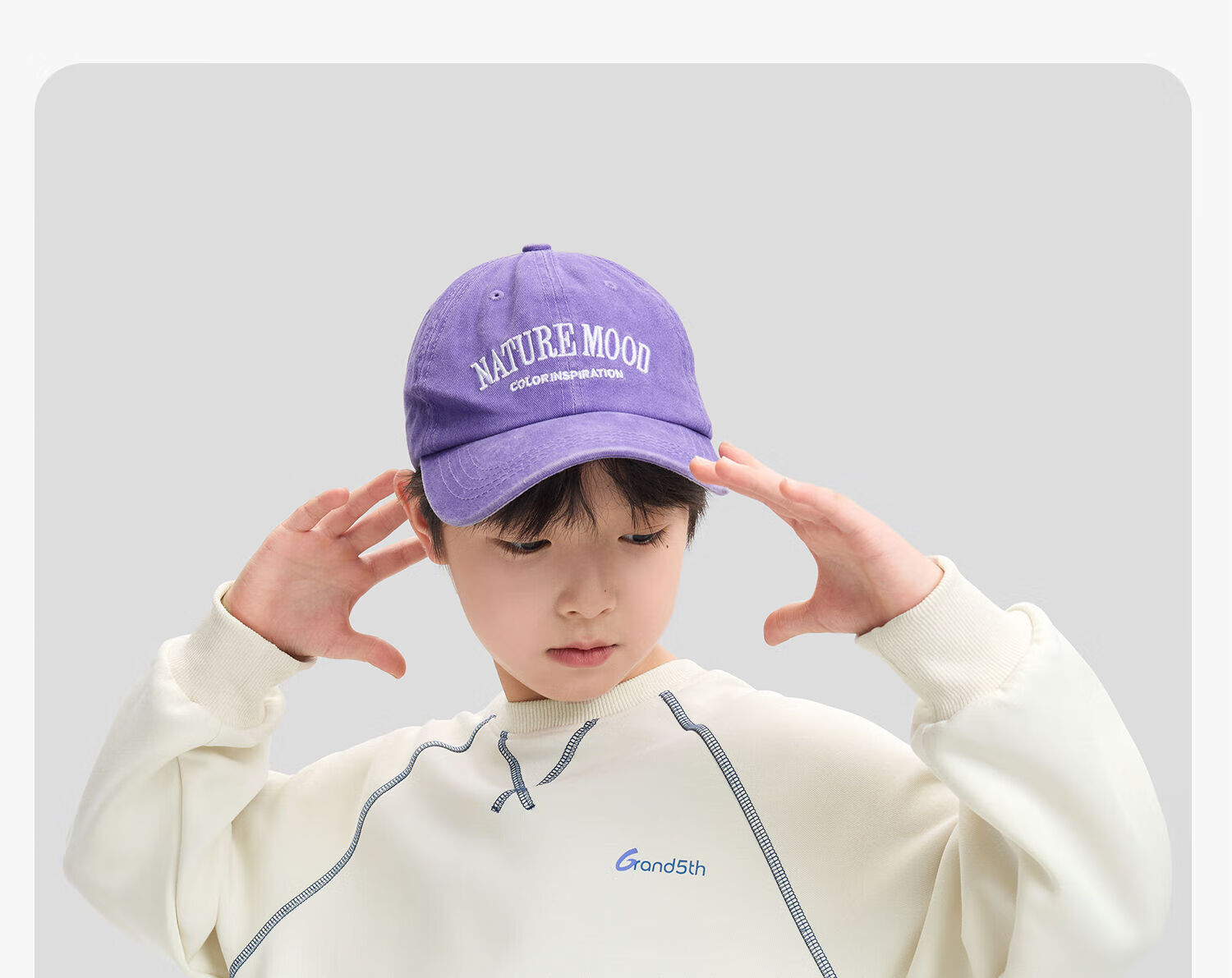 Zuo Xi Kids Boys Sweatshirt 2026 New Spring Children's Letter Graffiti Sports Top Light Gray 165 23